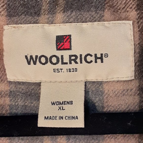 Woolrich women's wool & nylon removable hood anorak jacket sz XL - Picture 9 of 11